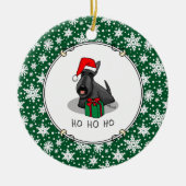 Weihnachts-Weihnachtsmannmütze Scottish Terrier (s Keramik Ornament (Vorne)