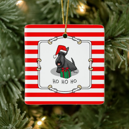 Weihnachts-Weihnachtsmannmütze Scottish Terrier (s Keramikornament (Baum)