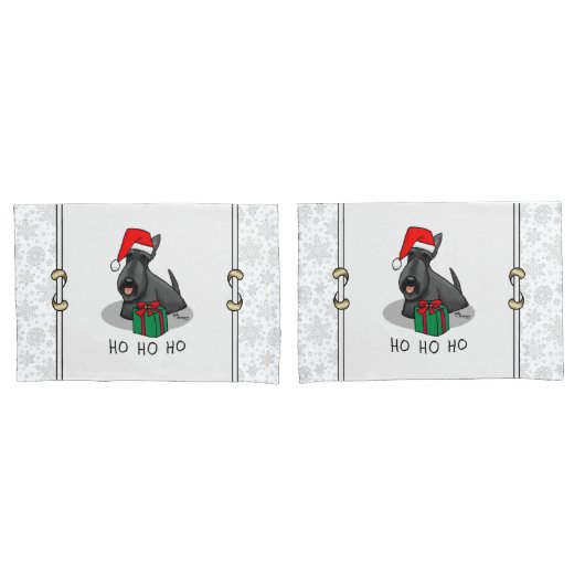 Weihnachts-Weihnachtsmannmütze Scottish Terrier (s Kissenbezug (Vorderseite-Set)