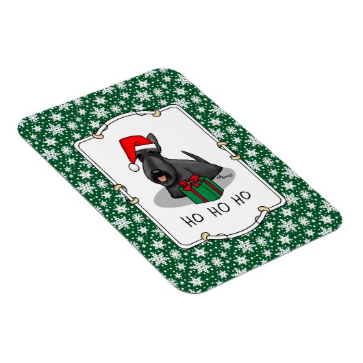 Weihnachts-Weihnachtsmannmütze Scottish Terrier (s Magnet (Rechte Seite)