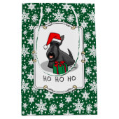 Weihnachts-Weihnachtsmannmütze Scottish Terrier (s Mittlere Geschenktüte (Vorderseite)