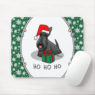 Weihnachts-Weihnachtsmannmütze Scottish Terrier (s Mousepad