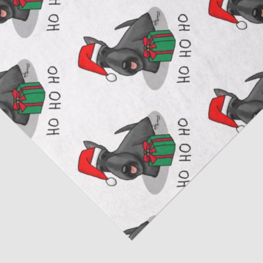 Weihnachts-Weihnachtsmannmütze Scottish Terrier (s Seidenpapier (Ausschnitt)