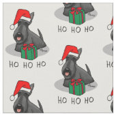 Weihnachts-Weihnachtsmannmütze Scottish Terrier (s Stoff (Nahaufnahme)