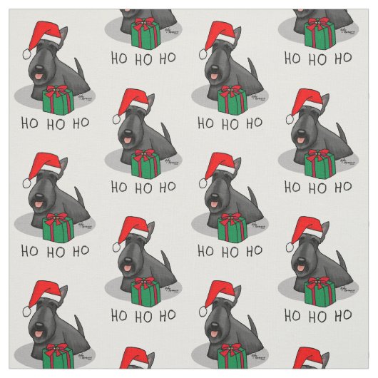 Weihnachts-Weihnachtsmannmütze Scottish Terrier (s Stoff (Muster)