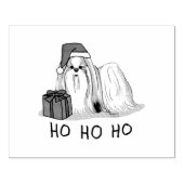 Weihnachts-Weihnachtsmannmütze Shih Tzu (bräunlich Gummistempel (Prägung)