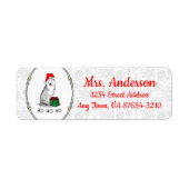 Weihnachts-Weihnachtsmannmütze Sibirischer Husky ( (Vorne)