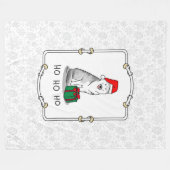 Weihnachts-Weihnachtsmannmütze Sibirischer Husky ( Fleecedecke (Vorderseite (Horizontal))