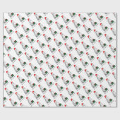 Weihnachts-Weihnachtsmannmütze Sibirischer Husky ( Geschenkpapier (Flach)