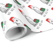 Weihnachts-Weihnachtsmannmütze Sibirischer Husky ( Geschenkpapier (Rolleneckpunkt)