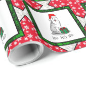 Weihnachts-Weihnachtsmannmütze Sibirischer Husky ( Geschenkpapier (Rolleneckpunkt)