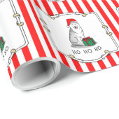 Weihnachts-Weihnachtsmannmütze Sibirischer Husky ( Geschenkpapier (Rolleneckpunkt)