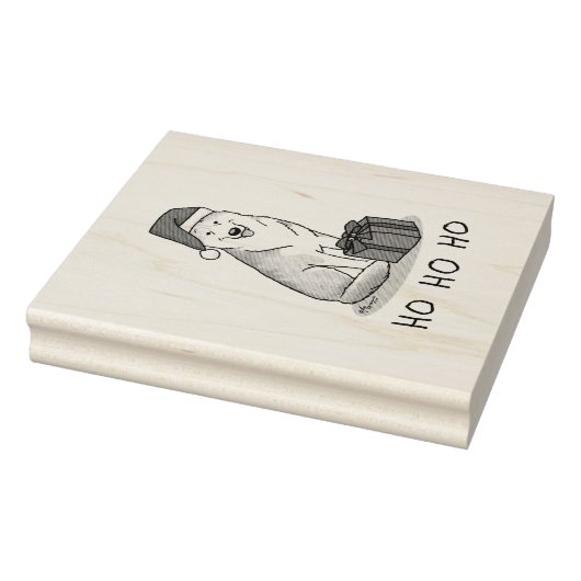 Weihnachts-Weihnachtsmannmütze Sibirischer Husky ( Gummistempel (Stempel)