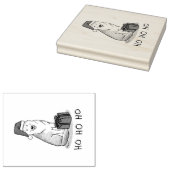 Weihnachts-Weihnachtsmannmütze Sibirischer Husky ( Gummistempel (Stempel)