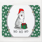 Weihnachts-Weihnachtsmannmütze Sibirischer Husky ( Mousepad (Vorne)