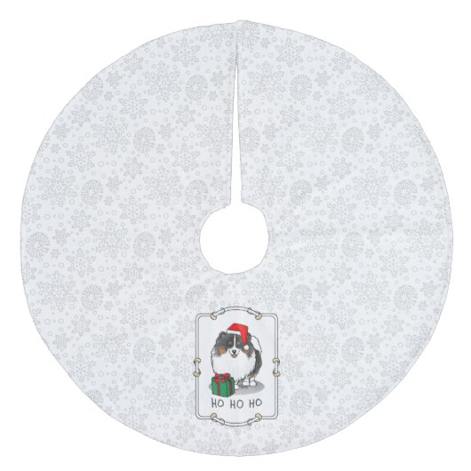 Weihnachts-Weihnachtsmannmütze Spitz (in drei Farb Fleece Weihnachtsbaumdecke (Vorderseite)
