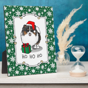 Weihnachts-Weihnachtsmannmütze Spitz (in drei Farb Fotoplatte
