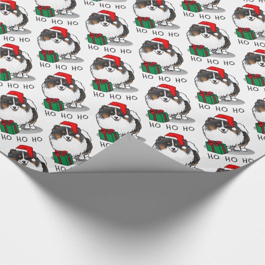 Weihnachts-Weihnachtsmannmütze Spitz (in drei Farb Geschenkpapier (Ecke)