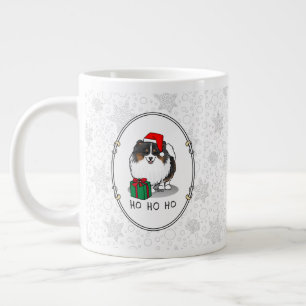 Weihnachts-Weihnachtsmannmütze Spitz (in drei Farb Jumbo-Tasse