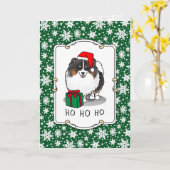 Weihnachts-Weihnachtsmannmütze Spitz (in drei Farb Karte (Gelbe Blume)