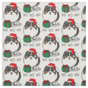 Weihnachts-Weihnachtsmannmütze Spitz (in drei Farb Stoff