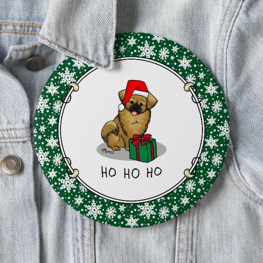 Weihnachts-Weihnachtsmannmütze Tibetisch Spanisch Button (Beispiel)