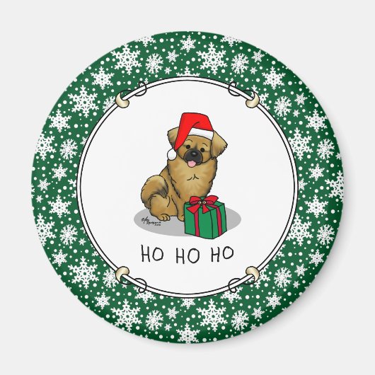 Weihnachts-Weihnachtsmannmütze Tibetisch Spanisch  Magnet (Vorne)