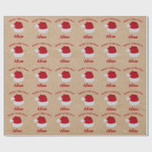 Weihnachts-Weihnachtsmannmütze und Individuelle Na Geschenkpapier (Flach)