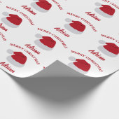 Weihnachts-Weihnachtsmannmütze und Individuelle Na Geschenkpapier (Ecke)