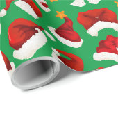 Weihnachts-Weihnachtsmannmütze Weihnachtsgeschenk Geschenkpapier (Rolleneckpunkt)