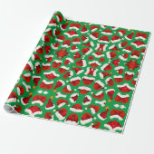 Weihnachts-Weihnachtsmannmütze Weihnachtsgeschenk Geschenkpapier (Ungerollt)