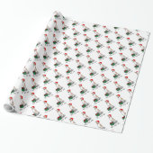 Weihnachts-Weihnachtsmannmütze Whippet Hund Fawn & Geschenkpapier (Ungerollt)