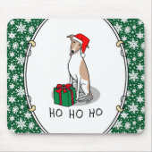 Weihnachts-Weihnachtsmannmütze Whippet Hund Fawn & Mousepad (Vorne)