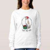 Weihnachts-Weihnachtsmannmütze Whippet Hund Fawn & Sweatshirt (Vorderseite)
