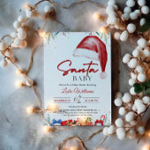 Weihnachts-Weihnachtsmannmütze Winter Baby-Dusche Einladung