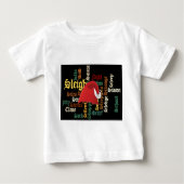 Weihnachts-Weihnachtsmannmütze Word Art T - Shirt (Vorderseite)