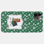 Weihnachts-Weihnachtsmannmütze Yorkshire Terrier Y Case-Mate iPhone Hülle (Rückseite (Horizontal))