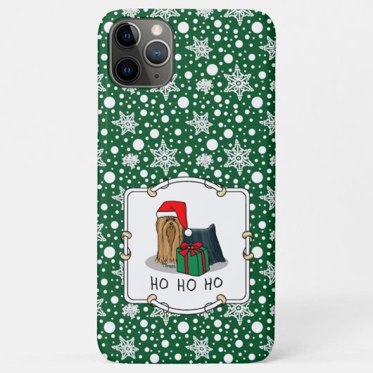 Weihnachts-Weihnachtsmannmütze Yorkshire Terrier Y Case-Mate iPhone Hülle (Rückseite)