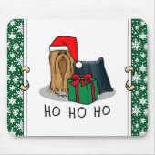 Weihnachts-Weihnachtsmannmütze Yorkshire Terrier Y Mousepad (Vorne)