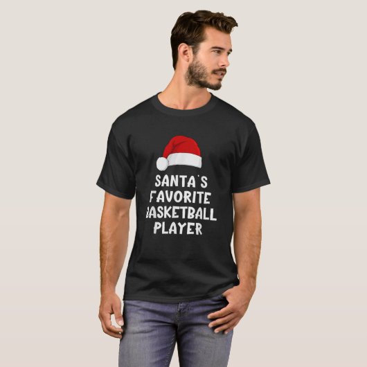 Weihnachts-Weihnachtsmann's Lieblings-Basketball-S T-Shirt (Vorne ganz)