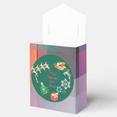 Weihnachts-Weihnachtsmann's Rentier-Karierte Gefäl Geschenkschachtel (Geöffnet)