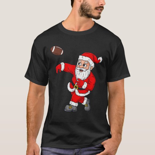 Weihnachts-Weihnachtsmannschaft Fußball-Rückstand T-Shirt (Vorderseite)