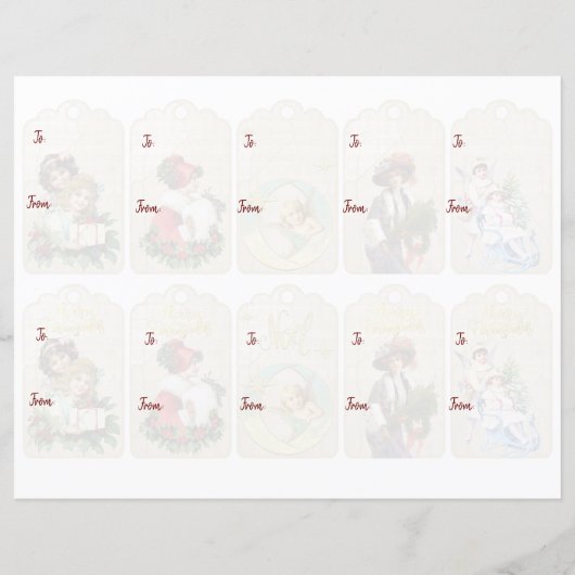 Weihnachts-Weihnachtsmarken ausgeschnitten (Rückseite)