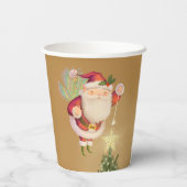 Weihnachts-Weihnachtsmarkt-Gold-Papier-Cups Pappbecher (Rückseite)