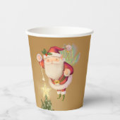 Weihnachts-Weihnachtsmarkt-Gold-Papier-Cups Pappbecher (Vorderseite)