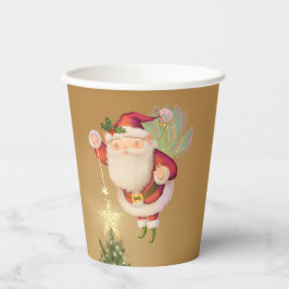 Weihnachts-Weihnachtsmarkt-Gold-Papier-Cups Pappbecher