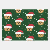 Weihnachts Weihnachtsmarkt Yorkshire Terrier Dog S Geschenkpapier Set (Vorderseite)