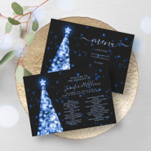 Weihnachts-Weihnachtsmenü der Marine Blue Wedding