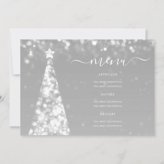 Weihnachts-Weihnachtsmenü Einladung (Rückseite)