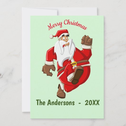 Weihnachts-Weihnachtsmonogramm Einladung (Vorderseite)